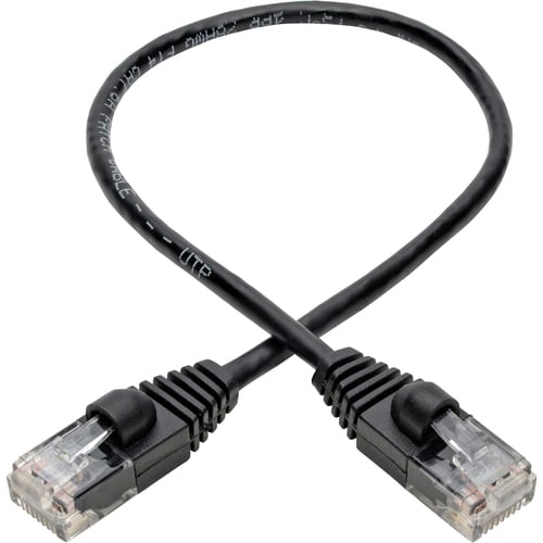 Tripp Lite by Eaton Gigabit N261-S01-BK Cat.6a UTP Patch Network Cable - 1 ft (0