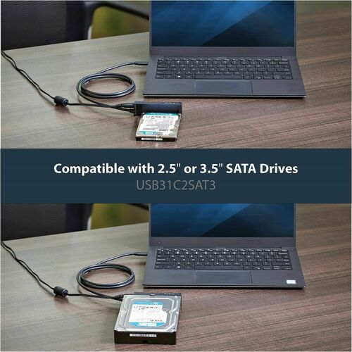 Cable adaptador USB C a SATA de StarTech.com para unidades SSD/HDD de 2,5"/3,5"