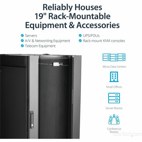 StarTech.com 4-Post 25U Server Rack Cabinet, 19" Data Rack Cabinet for
