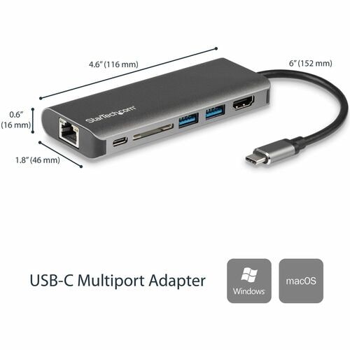 StarTech.com USB C Multiport Adapter