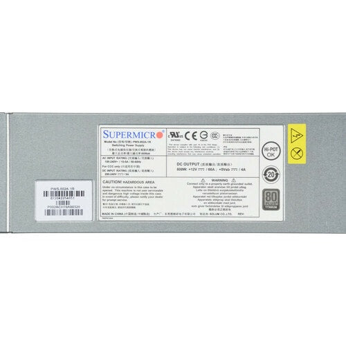 1U 800W 90-264VAC 47-63HZ Y ENTRADA DE CC AMPLIA 180VDC 300VDC