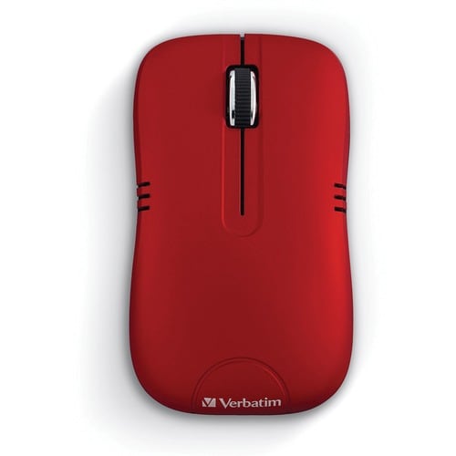 Verbatim Wireless Notebook Optical Mouse, Commuter Series - Matte Red - Optical