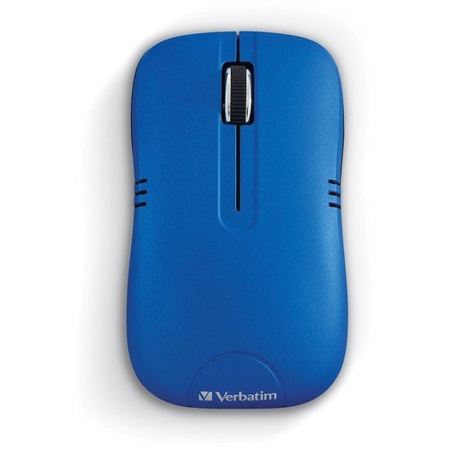 Souris optique sans fil Verbatim pour ordinateur portable, série Commuter - Bleu mat - Optique