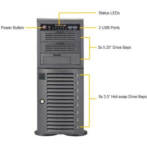 Supermicro SuperWorkstation 7049A-T Server Barebone System - 4U Tower