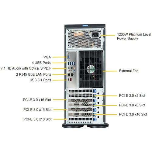 Supermicro SuperWorkstation 7049A-T Server Barebone System - 4U Tower