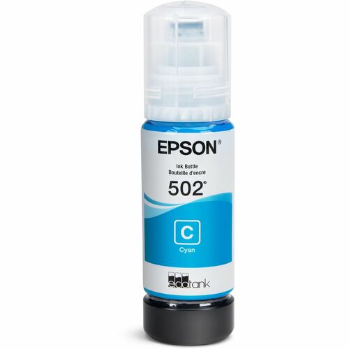 Bouteille d'encre cyan colorant T502 avec capteur SENSORMATIC