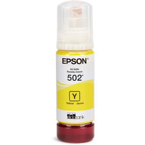 Bouteille d'encre jaune colorante T502 avec capteur SENSORMATIC