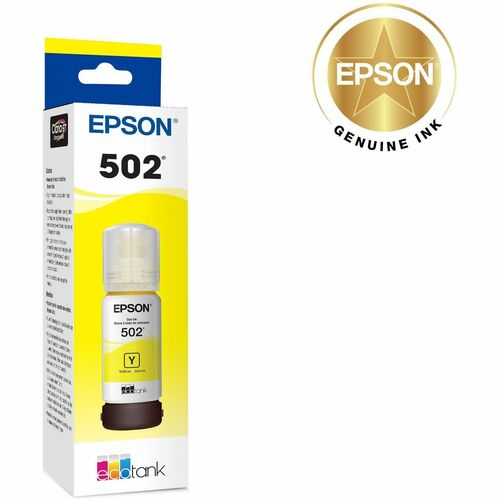 Bouteille d'encre jaune colorante T502 avec capteur SENSORMATIC