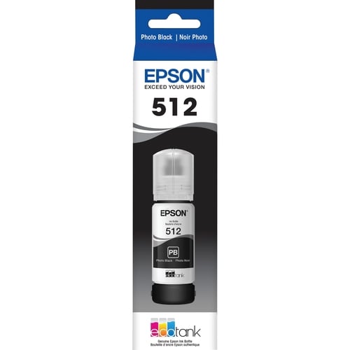 Bouteille d'encre noire photo Epson T512 - Jet d'encre - Noir photo -