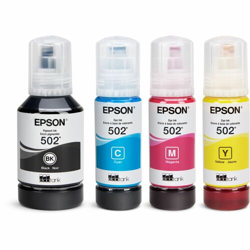 Bouteille d'encre noire pigmentée T502 avec capteur SENSORMATIC