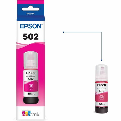 Bouteille d'encre colorante magenta T502 avec capteur SENSORMATIC