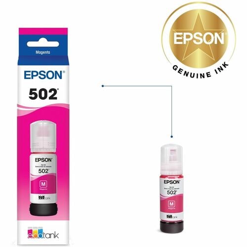 Bouteille d'encre colorante magenta T502 avec capteur SENSORMATIC