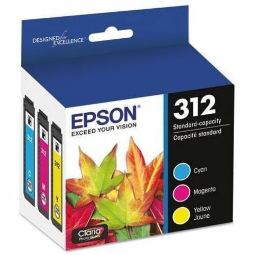 T312 CLARIA STD CAP COLOR MULTI PK 3COULEURS ENCRE CMJ AVEC SENSORMATIC