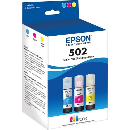 Bouteilles d'encre combinées T502 DYE CLR avec capteur SENSORMATIC