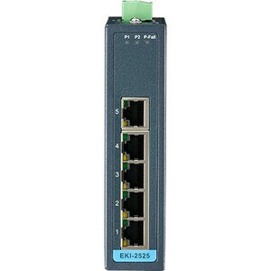 Conmutador Ethernet no manual de 5 puertos, 10/100 Mbps, 10-60 °C, entrada DIN de 12-48 V CC