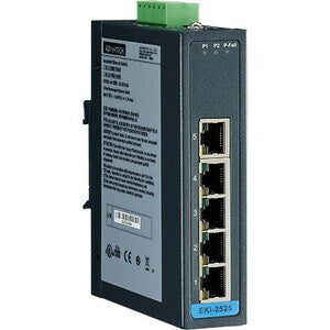 Conmutador Ethernet no manual de 5 puertos, 10/100 Mbps, 10-60 °C, entrada DIN de 12-48 V CC