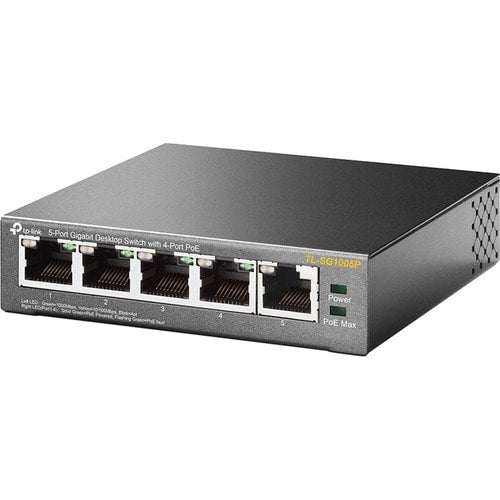 5 puertos sin administración, 10/100/1000 MB, 4 puertos PoE, conmutador estándar ENET, RJ45