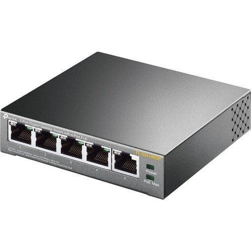 5 puertos sin administración, 10/100/1000 MB, 4 puertos PoE, conmutador estándar ENET, RJ45