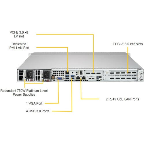 Supermicro SuperServer 1029P-WTR Server Barebone System - 2U Rack-moun