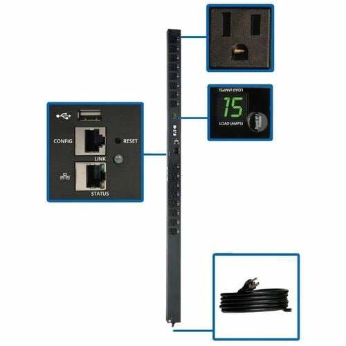 Unité de distribution d'alimentation Tripp Lite by Eaton PDUMV15NETLX 16 prises - Commutée - NEMA 5-15P