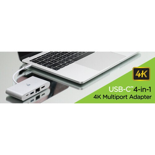 Adaptador multipuerto USB-C 4K de IOGEAR (HDMI, GbE, USB tipo A, USB