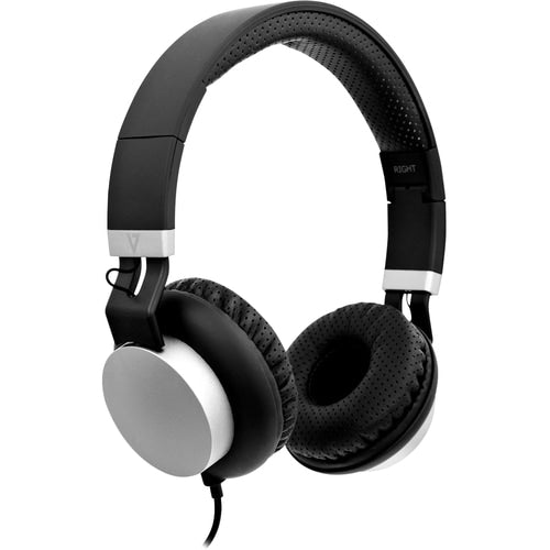 Casque supra-auriculaire léger V7 - Noir/Argent