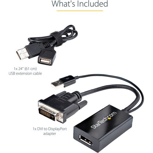 StarTech.com DVI to DisplayPort Adapter with USB Power