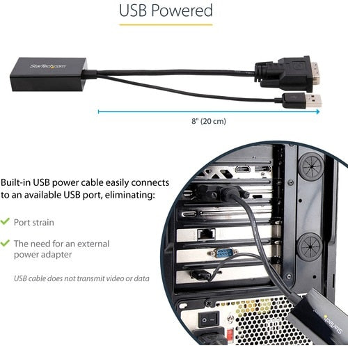 StarTech.com DVI to DisplayPort Adapter with USB Power