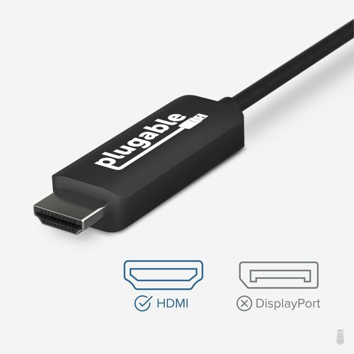Cable USB 3.1 Tipo-C a HDMI 2.0 enchufable - 1,80 m (5,9 pies) HDMI/Thunderbolt 3 A