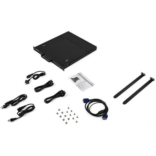 CONSOLA KVM DE 17 PULGADAS Y 1 PUERTO PARA MONTAJE EN RACK, CON SOPORTE PARA LCD, CABLE INCLUIDO
