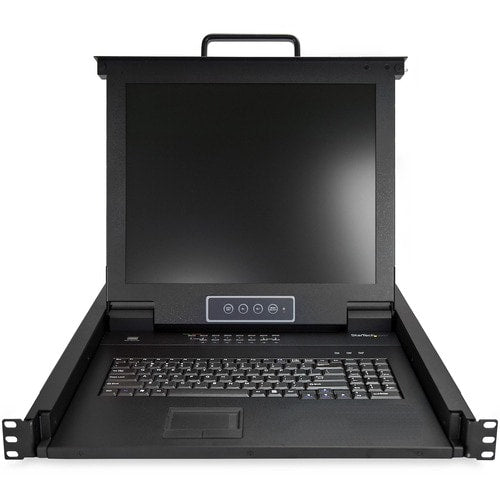 CONSOLA KVM DE 16 PUERTOS PARA MONTAJE EN RACK, SOPORTE PARA LCD DE 17 PULGADAS, PIEZAS Y CABLES INCLUIDOS