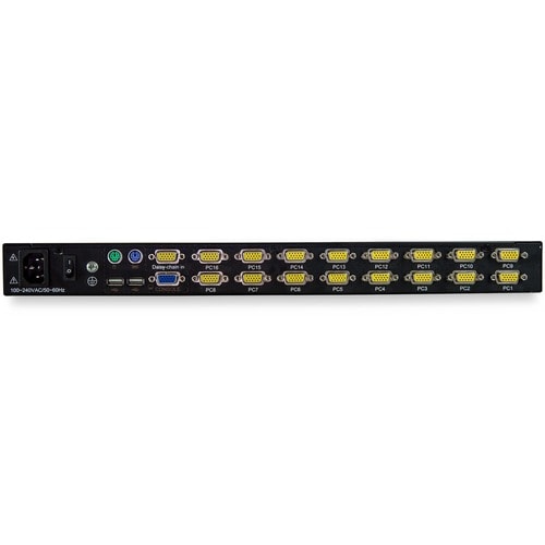 CONSOLA KVM DE 16 PUERTOS PARA MONTAJE EN RACK, SOPORTE PARA LCD DE 17 PULGADAS, PIEZAS Y CABLES INCLUIDOS