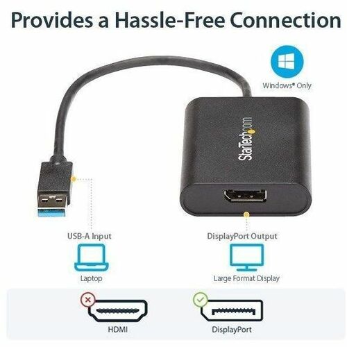Adaptador USB 3.0 a DisplayPort de StarTech.com