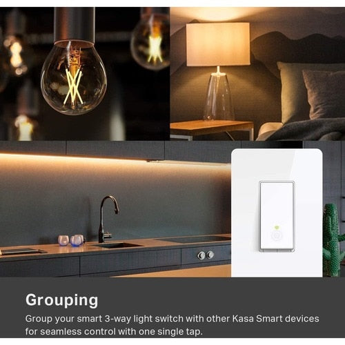 Interruptor de luz inteligente Wi-Fi Kasa, 3