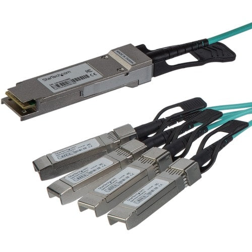 Cable de conexión AOC StarTech.com para Cisco QSFP-4X10G-AOC5M - 5 m 40 G 1x QSFP+ a