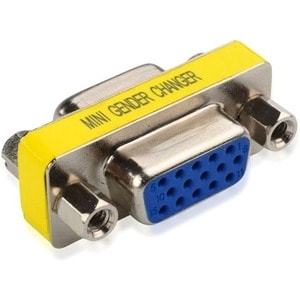 Axiom HD15 VGA Mini Gender Changer F/F (Coupler) - 1 x 15-pin HD-15 VGA Female - 1 x 15-pi