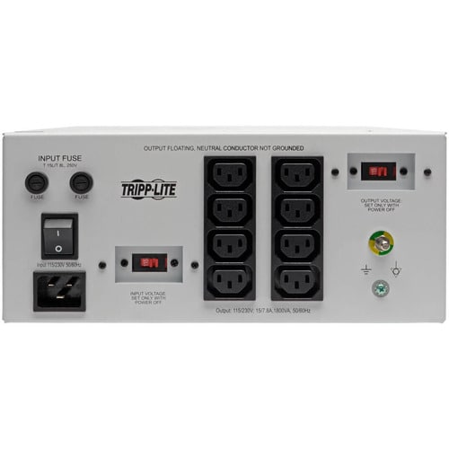 TRANSFORMATEUR D'ISOLEMENT HOSPITALIER BITENSION 115/230V 1800W 8 C13
