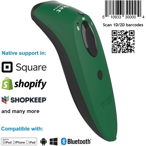 Socket Mobile SocketScan® S740, lecteur de codes-barres universel, vert - connexion sans fil