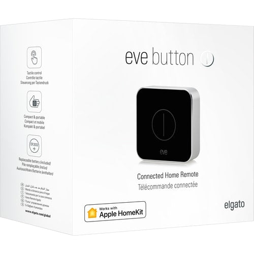 Télécommande connectée Eve Button pour maison connectée - Interrupteur à bouton - Contrôle de la lumière