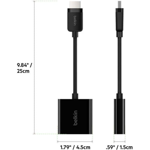 Convertidor adaptador de vídeo HDMI a VGA de Belkin con audio