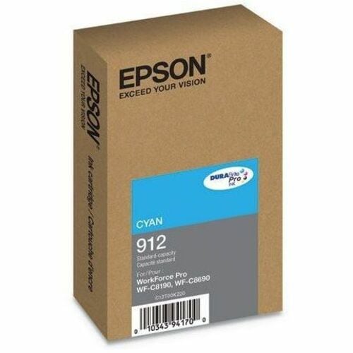 Encre jet d'encre Epson DURABrite Pro 912 Originale à rendement standard C