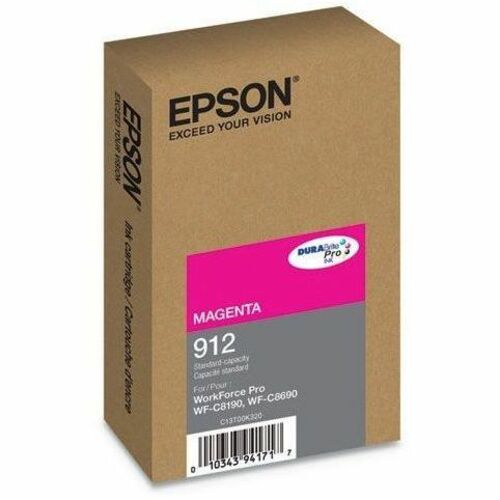 Encre jet d'encre Epson DURABrite Pro 912 Originale à rendement standard C