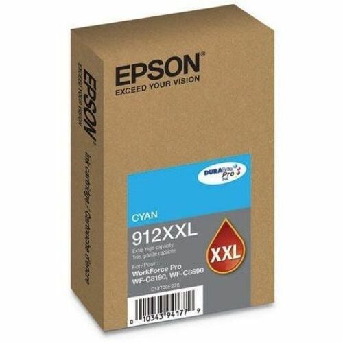 Cartouche d'encre cyan extra haute capacité Durabrite T912/WF-C8690 WF-C8