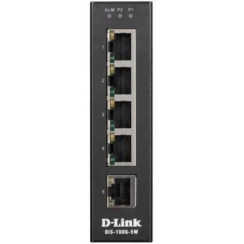 5PORT GB UNMANAGED HARDENED INDUSTRIAL DIN-RAIL SWTCH