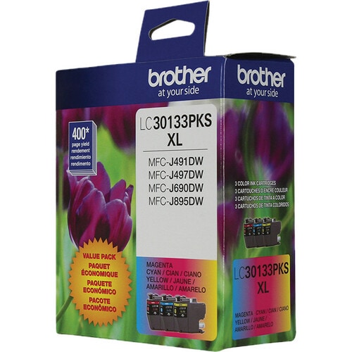 Lot de 3 cartouches d'encre colorées pour imprimantes tout-en-un Brother