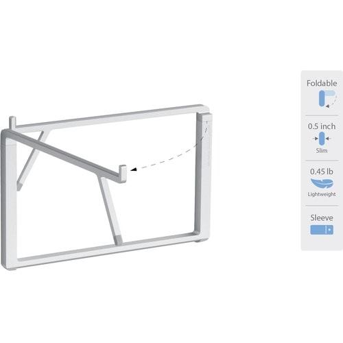 Support pliable pour ordinateur portable Rain Design mBar Pro + Plus - Argent - Take it e