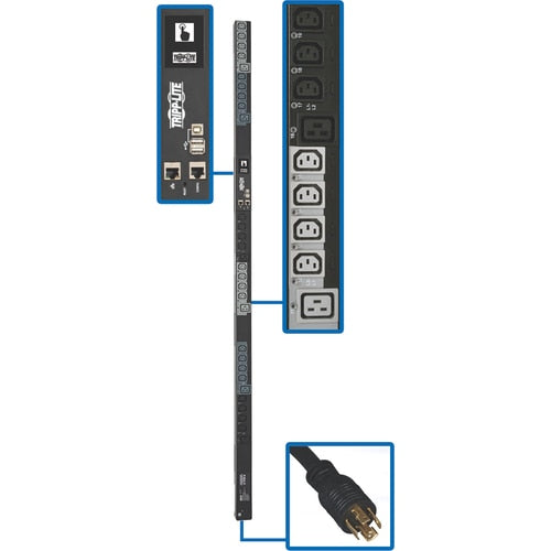 PDU3EVSR6L2120 de Tripp Lite by Eaton, 30 tomas de corriente, conmutada, NEMA L21