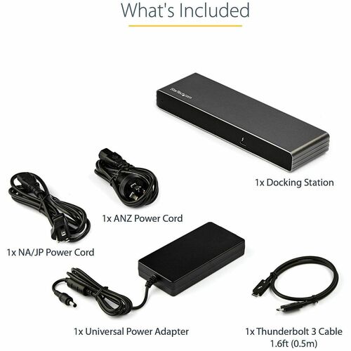 StarTech.com Station d'accueil Thunderbolt 3, double moniteur 4K 60 Hz