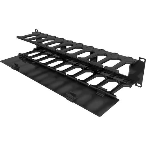 Gestor de cables horizontal Vertiv™, 2U x 4" de profundidad, un solo lado con cubierta (cantidad: 1) - Cable M