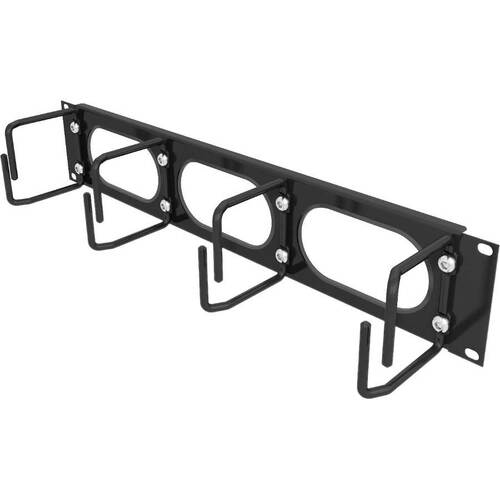 Organizador de cables horizontal Vertiv™ 2U con anillas D metálicas (cantidad 1) - Panel de gestión de cables
